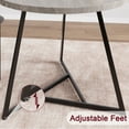 thumbnail image 6 of Litake Dining Table Set for 2, Kitchen Table and Chairs for 2 with Upholstered Chairs, 3 Piece Dining Room Table Set, Round Kitchen Table Set for Small Space, Apartment, Studio, Rustic Gray, 6 of 8