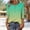 Green, variant on YHAJDS Womens T Shirt Gradient Shade Button 3/4 Sleeves Ample Spring Summer Leisure Shirts