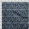 thumbnail image 4 of oneOone Viscose Jersey Medium Blue Fabric Geometrical Shape Craft Projects Decor Fabric Printed By The Yard 60 Inch Wide, 4 of 4