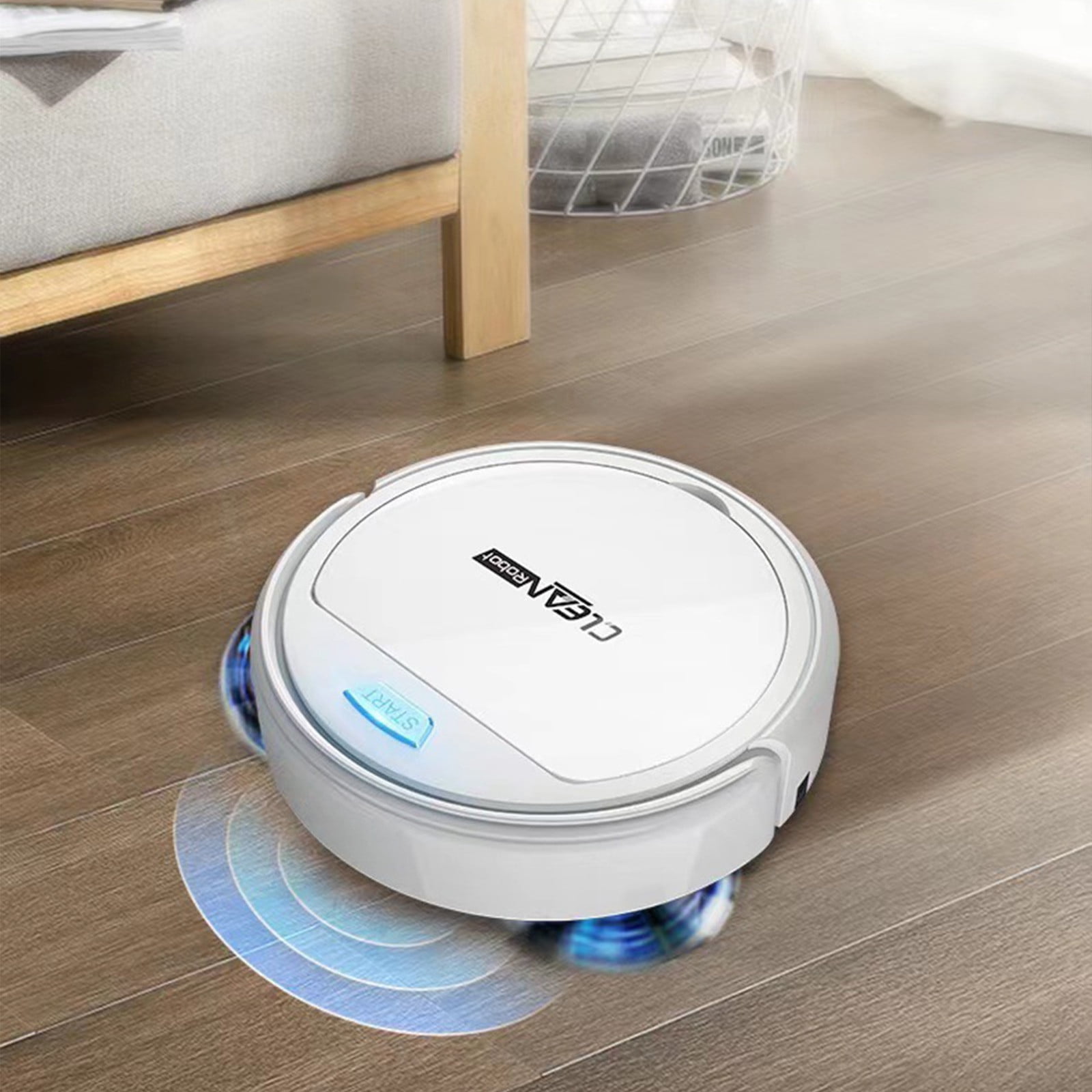 Matoen Robot Vacuum Cleaner, Super Thin, Powerful Suction, Quiet, Self-Charging Robotic Vacuum Cleaner, Cleans Hard Floors to Medium-Pile Carpets, White