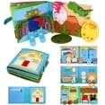 thumbnail image 1 of Libro Montessori de Felt Busy para niños pequeños de 3 a 6 años con juegos, 1 of 9