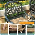 thumbnail image 6 of MEETWARM 7-Piece Outdoor Patio Dining Set, 6 Outdoor Cushioned Dining Chairs and 1 Rectangle Table with 2" Umbrella Hole, All Weather Cast Aluminum Patio Furniture Set for Backyard, 6 of 9