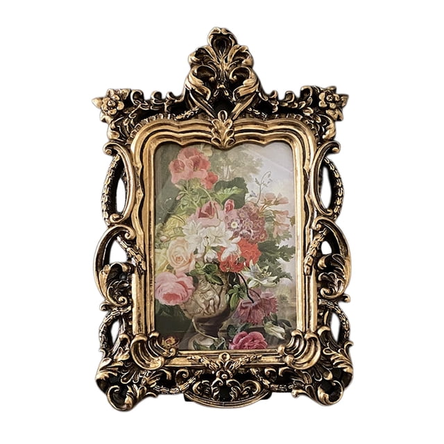 Abbracc Photo Frame Tabletop Picture Frame Embossed Tabletop Display for Bedroom Hallway Aureate