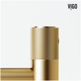 thumbnail image 2 of VIGO Apollo Button Operated Single-Hole Bathroom Faucet Set with Deck Plate in Matte Brushed Gold, 2 of 7