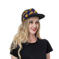 thumbnail image 4 of Flat Bill Trucker Hats for Women Men - Cute Pizza Sausage Adjustable Flat Baseball Cap Snapback Hats Dad Hats for Men, 4 of 7