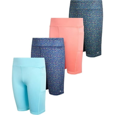 dELiAs Girls' Active Shorts - 4 Pack Basic Performance Bike Shorts (Big Girl)