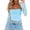 1Blue, variant on Womens Sets 2 Piece Outfits Lace Bolero Shrug See Through Floral Cardigan Long Sleeve Sheer Mesh Crop Y2K Tops