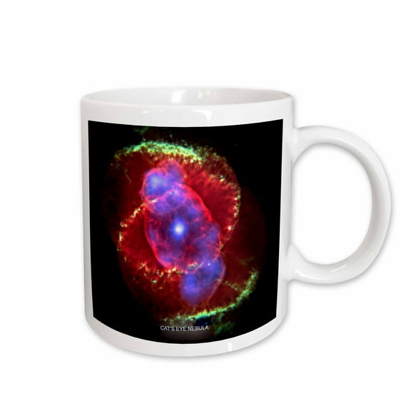 3drose, Galaxy and Nebula - Cats Eye Nebula (red Gases), 11oz Mug