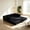 Black, variant on LITVZ 4-in-1 Floor Sofa King Size Corduroy Foam Compressed Sofa Couch in a Box for Living Room, No Assembly
