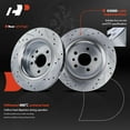 thumbnail image 2 of A-Premium 11.88 inch (302mm) Rear Drilled and Slotted Disc Brake Rotors Compatible with Select Volvo Models - XC60 2010-2017, 2.0L 2.5L 3.0L 3.2L, 2-PC Set, 2 of 6