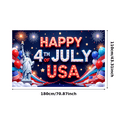thumbnail image 2 of Patriotic Theme Celebration Banner July 4th Independence Day Decor American Flag Fireworks for Outdoor Event Holiday Party, 2 of 7