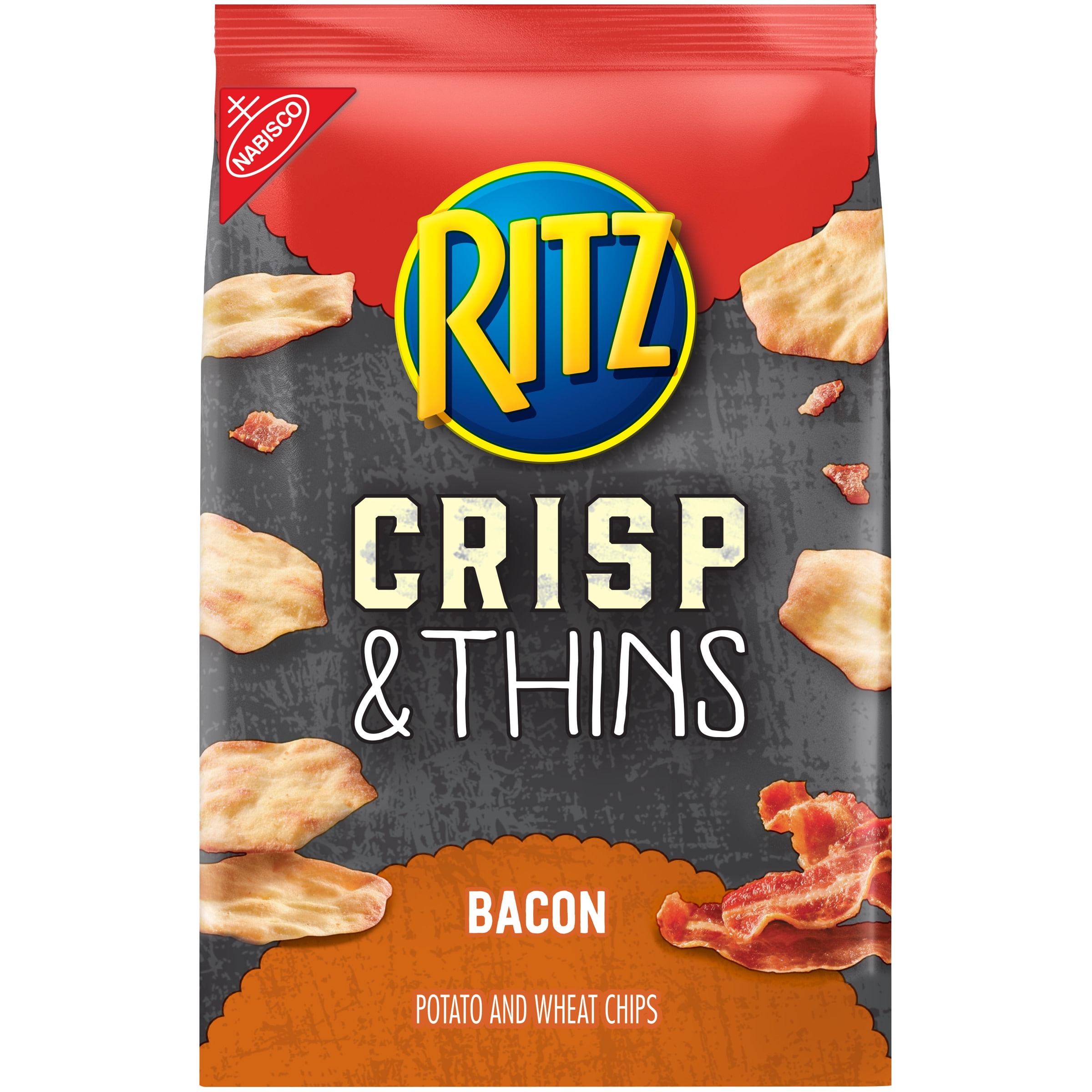 RITZ Crisp & Thins Chips, Bacon Flavor, 1 Bag (7.1 oz.) - Walmart.com ...