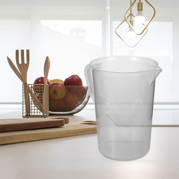 RENACLIPY 2-Pack Large Capacity Graduated Plastic Measuring Cups for Liquids and Solids Kitchen Measuring Tools