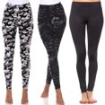 thumbnail image 1 of White Mark Leggings Mignons Extensibles Doux pour Femmes Lot de 3, 1 of 2