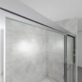 thumbnail image 2 of Two Framed Sliding Glass Shower Door FL8256C-59MB, Matte Black Frames & Handles, 4mm Thick clear glass, 2 of 8