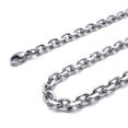 thumbnail image 2 of 4X Cadena de Joyeria de Hombres y Mujeres, Collar de Acero Inoxidable, Plata - Anchura 3mm - Longitud 70cm, 2 of 3