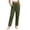 *Army Green, variant on ClodeEU Women's High Waist Linen Blend Pants with Drawstring,Casual Straight Leg Trousers with Pockets Army Green,Women's Plus L