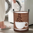 thumbnail image 4 of Picia Coffee Cafe Cup Large Laundry Basket, Waterproof, Freestanding Laundry Hamper, Collapsible Tall Clothes Hamper with Extended Handles-, 4 of 8