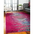 thumbnail image 1 of Unique Loom 3140017 5 x 8 ft. Warhol Vita Rectangular Rug, Fuchsia, 1 of 1
