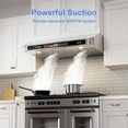 thumbnail image 2 of BRANO 36 Inch Under Cabinet Range Hood with Voice/Gesture/Touch Control, 900 CFM Kitchen Vent Hood with 4-Speed Exhaust Fan, 2 of 9