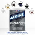 Marine Coat One, White Gelcoat Repair Kit for Boat, Fiberglass Gel Coat Restoration (1 Gallon