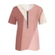 thumbnail image 4 of Blusa de manga corta con cuello en V, informal, cómoda y elegante para mujer OAVQHLG3B Store  lin121212, 4 of 5