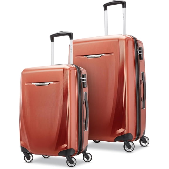 Samsonite Winfield 3 DLX Hardside Expandable Luggage with Spinners, Burnt Orange, 2-Piece Set