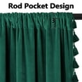 thumbnail image 6 of Soft Luxury Velvet Curtains with Tassels Room Darkening Rod Pocket Window Curtains for Living Room Bedroom, 2 Panels Green 42" W x 63" L x 2, 6 of 7
