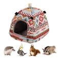 thumbnail image 4 of Nido De Pájaro Cálido De Invierno Colgante, Cabaña De Anidación, Casa De Felpa, Juguete De Tienda De Campaña Con Cama De Cueva Colgante, Adecuado Para Pájaros, Loros, Hámster, Ardilla Vogacara  EL013367-01, 4 of 4
