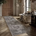 thumbnail image 4 of BERTHMEER 3x10 Runner Rug for Hallway Entryway Brown Vintage Carpet Non-Slip Washable Soft Low Pile Traditional Oriental Distressed Throw Rug for Bedroom Bathroom Laundry, 4 of 6