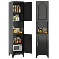 thumbnail image 3 of Polup 75" H Metal Kitchen Pantry Storage Cabinet,Black Modern Cupboard with 4 Adjustable Shelves, 3 of 8