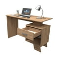thumbnail image 2 of Inval Asymmetrical 1-Drawer 29"H Desk, Amaretto Oak, 2 of 8