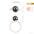 thumbnail image 5 of Angara Solitaire Tahitian Cultured Pearl Bypass Split Shank Ring in 14K White Gold for Women | June Birthstone Jewelry for Her, 5 of 8