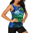 thumbnail image 2 of Lsque Colorful Stained Glass Crocodile Printed Workout Tank Tops for Women, Athletic Sports Tank Tops, Compression Sleeveless Dry Fit Shirts,Sleeveless Yoga Shirt-Large, 2 of 9
