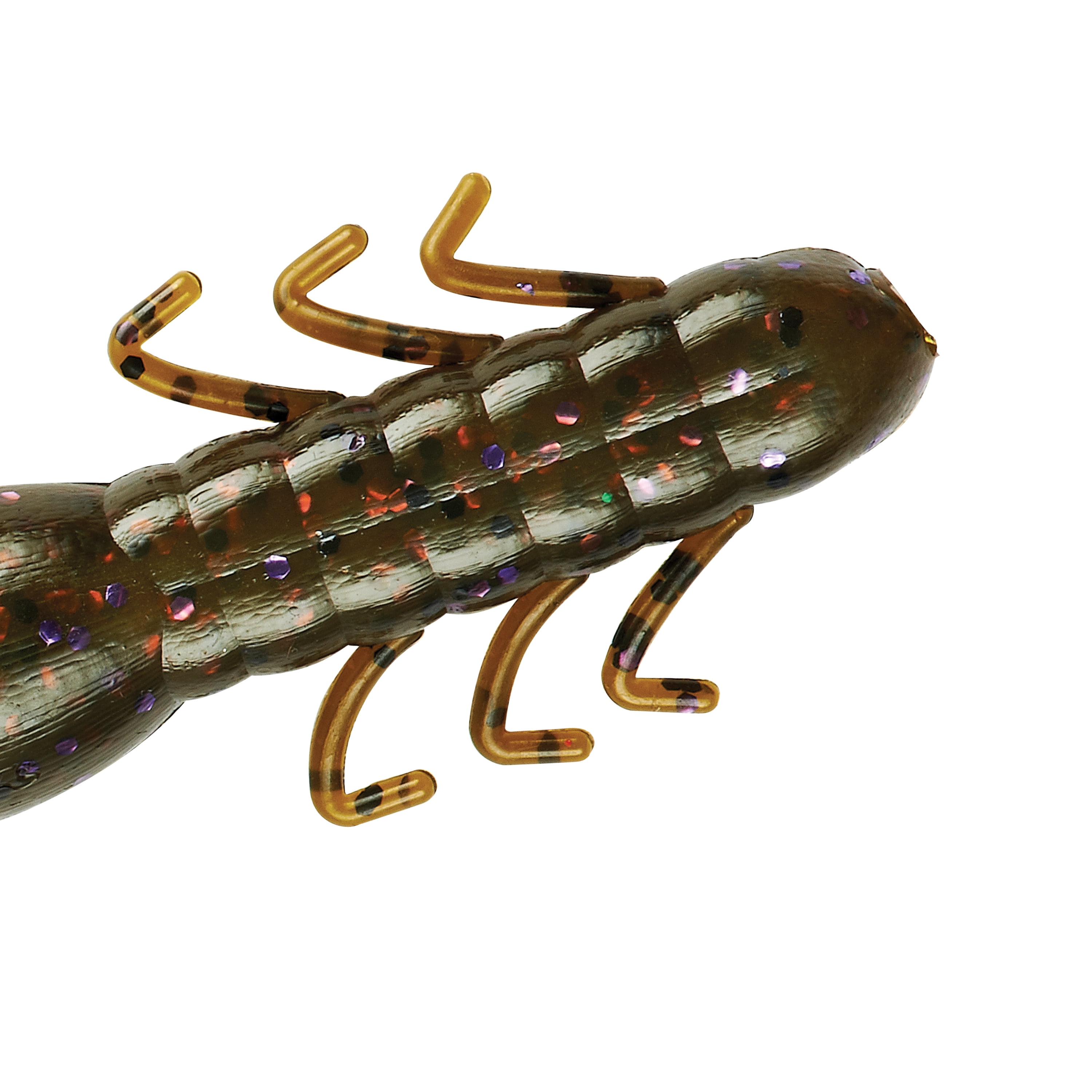 YUM Christie Craw Soft Plastic 3 1/2" Green Pumpkin Purple Flake 8 Count