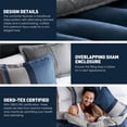 thumbnail image 4 of Regency Heights Twin/Twin XL Comforter Set Blue, 2 Pieces Faux Suede Comforters Twin/Twin XL Size, Pieced Bedding Comforters Sets, Cozy Comforter Bed Set, Machine Washable, 4 of 8
