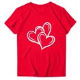 thumbnail image 5 of FRSASU Short Sleeve Valentine's Shirts for Women Love Heart XOXO Cute Graphic T Shirts Casual Spring Day Tops Tee Red, 5 of 7