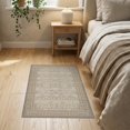thumbnail image 3 of ODIKA 2'x3' Washable Accent Rug Geometric Trellis Boho Minimalist Farmhouse Lattice Neutral Large for Bedroom, Nursery, RV, Pet Friendly, Bedside Mat, 3 of 7