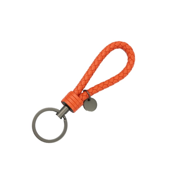 llavero de cuerda tejida trenzada de cuero Billuyoard bolso DIY encantador colgante colgante joyería Artesanía Naranja 3.3*9 cm HA074021-07