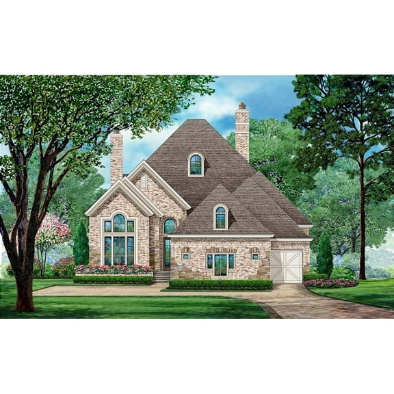 015-819: Traditional Luxury 3 Bed, 3 Bath Luxury Home Plan, 2338 Sq Ft: Full Blueprints with License to Build by Home Plan Marketplace - Lesuto