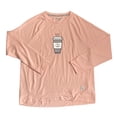 thumbnail image 3 of Life Is Good Women's Soft Long Sleeve Logo Sweater and Shorts Pajama Set (Himalayan Pink/To-Go Cup, XL), 3 of 4