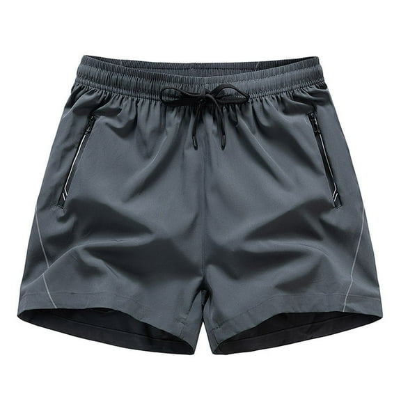Bosfbaoi Men's 5" Running Shorts Quick Dry Athletic Workout Gym Shorts with Zipper Pockets, Lightweight Bodybuilding Athletic Shorts Running Training