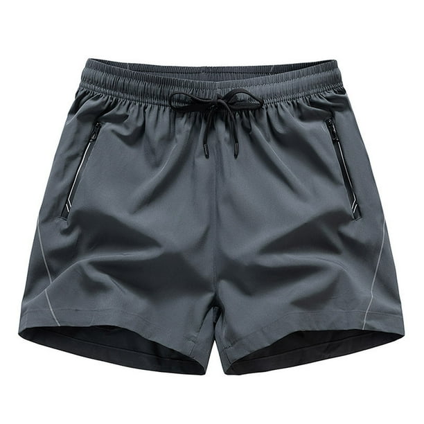 pstuiky Pantalones cortos para hombre, Pantalones cortos casuales cómodos de moda para hombre, de color liso, con cintura elástica regular, para playa Pantalones cortos deportivos para hombre