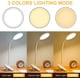 thumbnail image 3 of Lámpara de escritorio LED inalámbrica recargable, 3 colores y 3 regulables, lámpara de noche táctil USB con abrazadera para niños, 20 LED flexibles, 360°, portátil, con clip de lectura, 3 of 5
