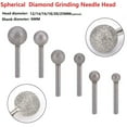 thumbnail image 2 of 6mm Shank Spherical Head Diamond Grinding Bit Round Ball Burs For Stone Drill, 2 of 5