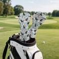 thumbnail image 4 of Uorisanigo Golf Club Head Covers Soft PU Leather Flower Dachshund Golf Driver Fairway Wood Hybrid Headcover Head Cover, 3 Pack Essential Accessories, Stain-Resistant, 4 of 7