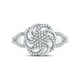thumbnail image 2 of Diamond Princess 10kt White Gold Womens Round Diamond Flower Petals Cluster Ring 1/4 Cttw, 2 of 4
