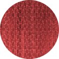 thumbnail image 1 of Ahgly Company Indoor Round Abstract Red Modern Area Rugs, 3' Round, 1 of 4