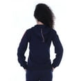 thumbnail image 4 of Moomaya Women's Solid Navy Blue Hoodie Casual Full Sleeve Jogger Top Pullover, 4 of 9