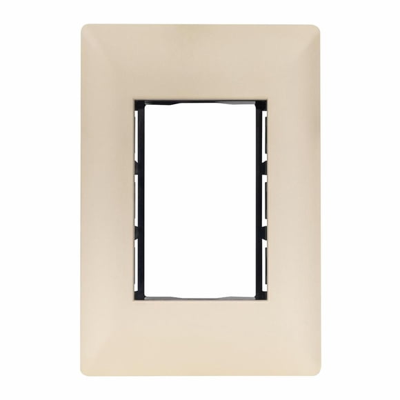 Placa 3 Módulos Alpha Marfil Mate 146X86Mm